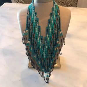 Unique Turquoise and Multicolor Beaded Necklace